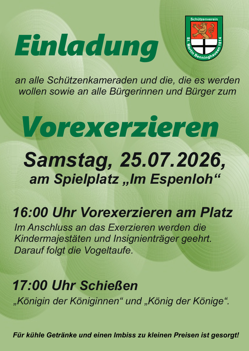 Vorexerzieren 2026